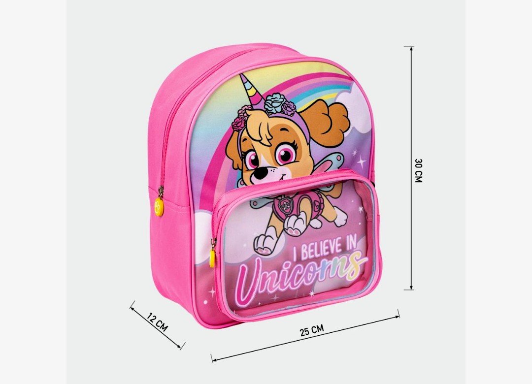 Zaino Scuola per Bambini Paw Patrol 30 cm con Tasca Frontale Bretelle Imbottite - immagine 3