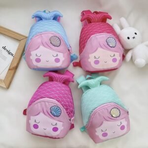 Zaino per Bambina a forma di Sirena Vari Colori per Scuola Asilo Tempo Libero