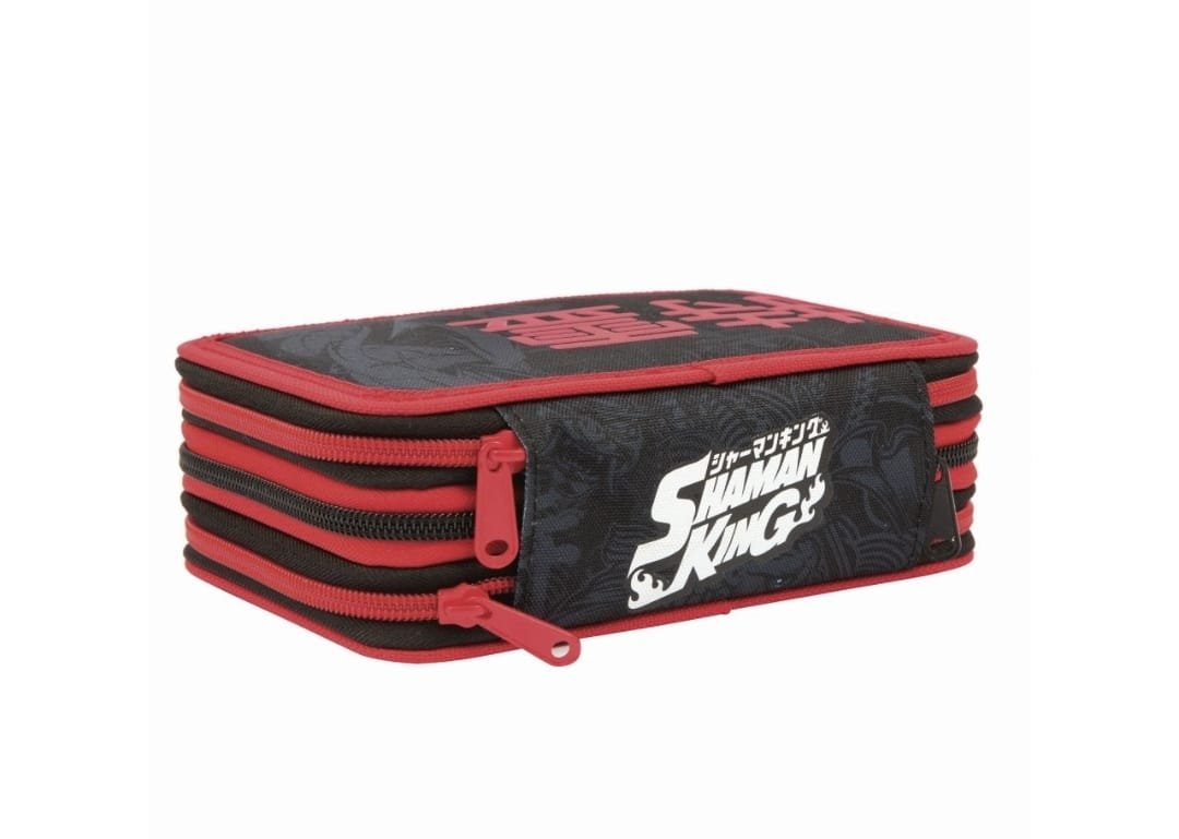 Astuccio Scuola Giochi Preziosi Shaman King con Colori e Accessori per la Scuola - immagine 2