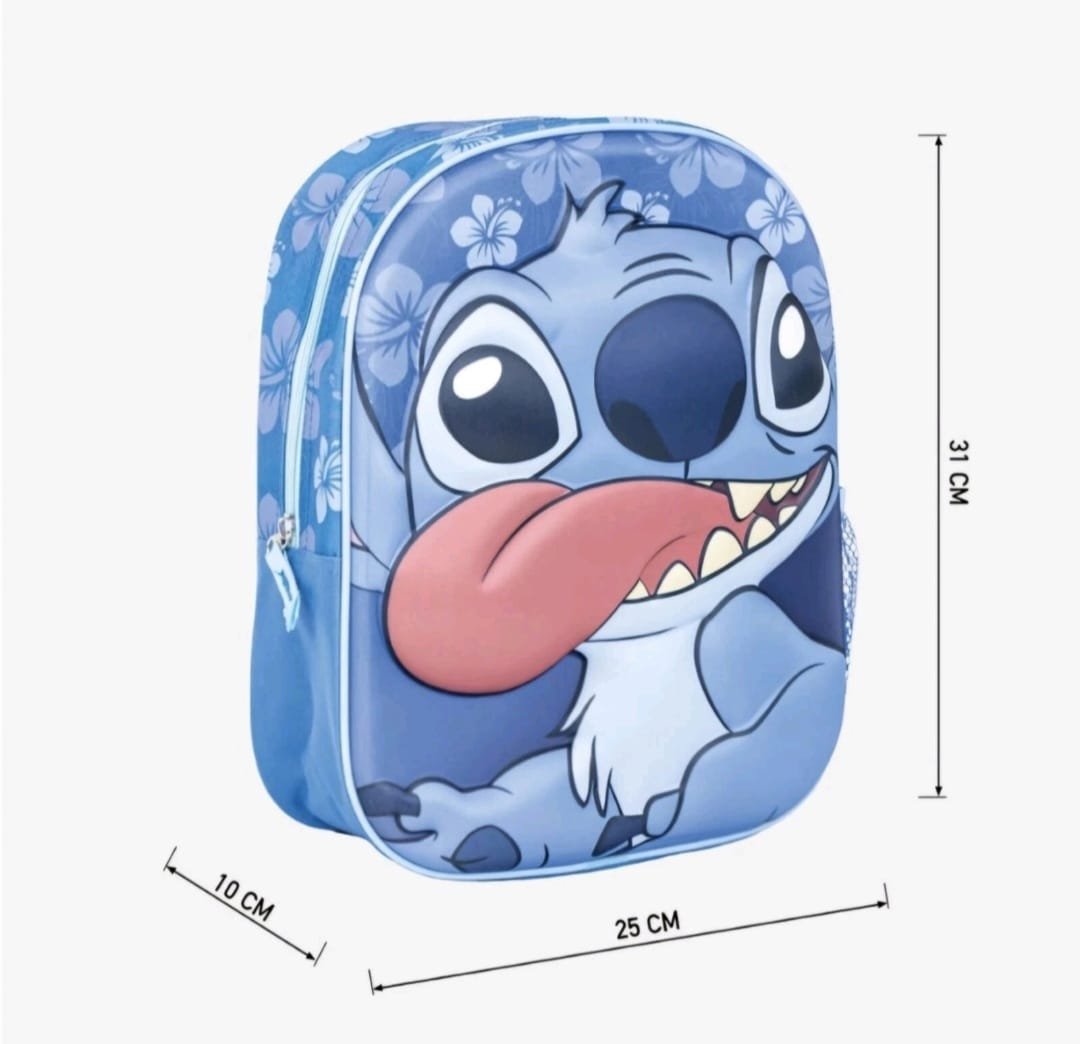 Zaino Scuola Stitch 3D Bambini Adatto per Asilo e Tempo Libero - immagine 2